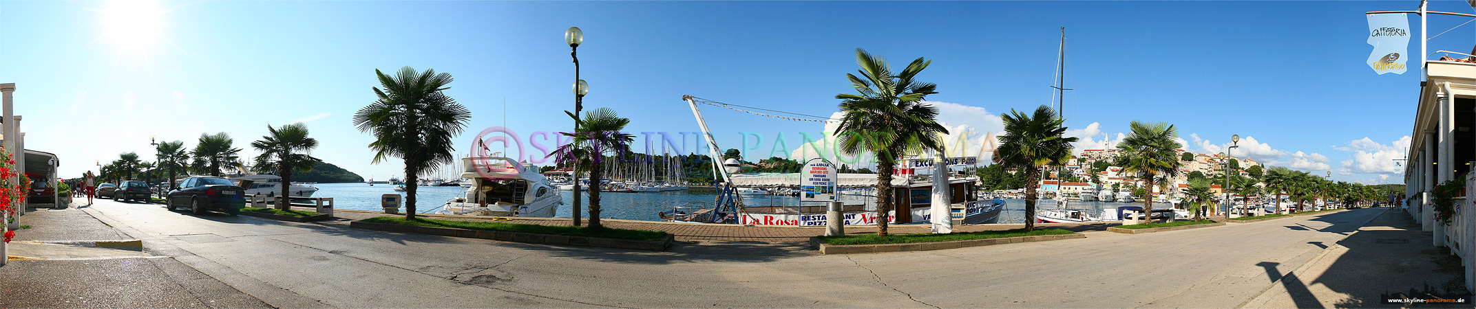 Panorama Kroatien Hafenpromenade Vrsar