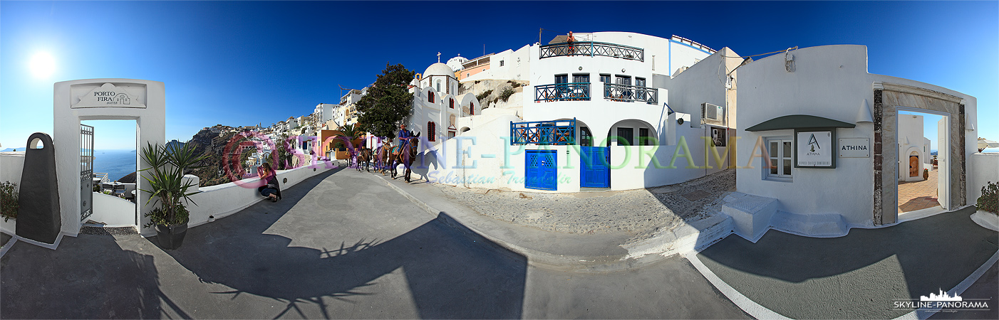 Santorini Fira - Panorama Bild
