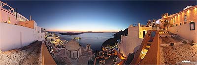 Panorama Santorini - Inselhauptstadt Fira