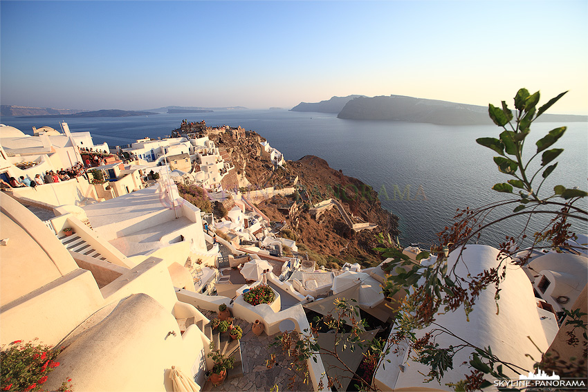 Santorini Oia Aussichtsort sonnenuntergang