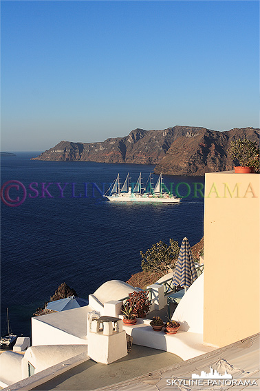 Santorini Oia Segelschiff