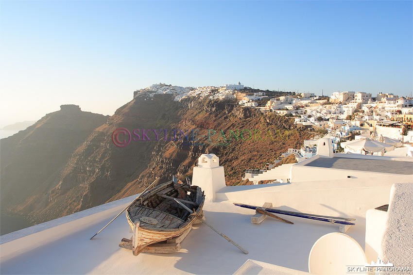 Santorini Fotomotiv Firostefani Altes Boot