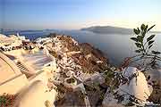 Santorini Oia Aussichtsort sonnenuntergang
