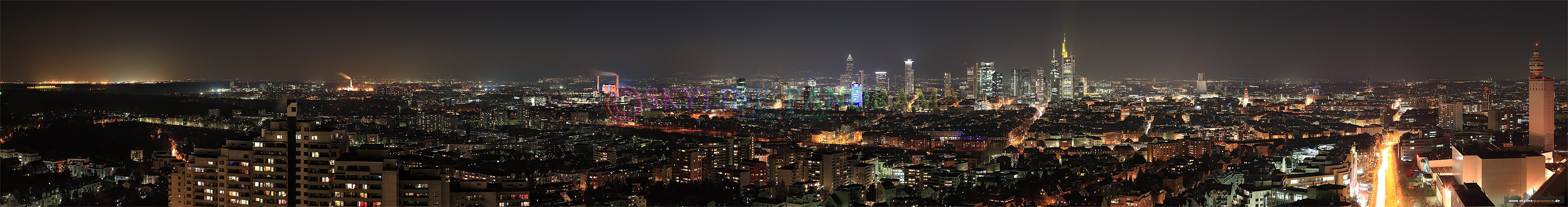 Skyline Frankfurt bei Nacht
