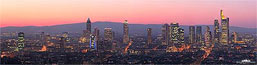 Aussicht vom Holiday Inn ein Panorama von Frankfurt am Main