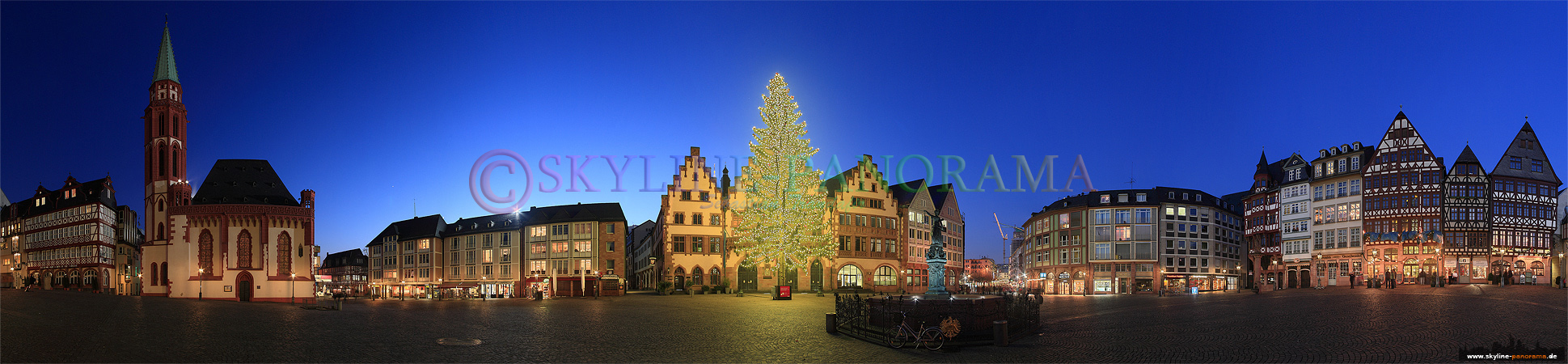 R�merberg mit dem Frankfurter Weihnachtsbaum