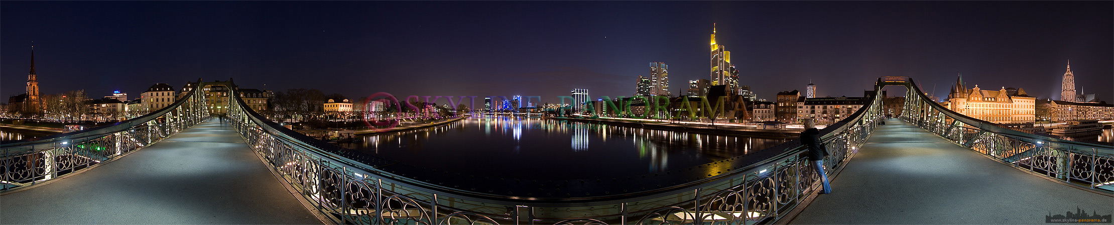 Panorama Bild Eiserner Steg Frankfurt