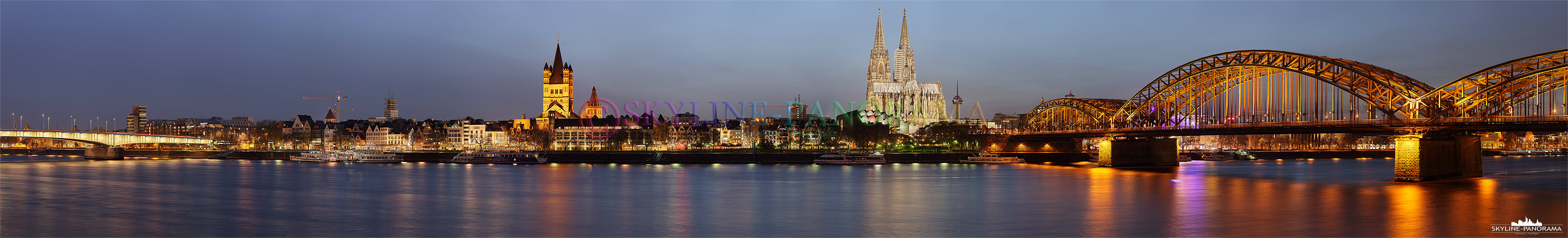 Skyline K�ln in der D�mmerung