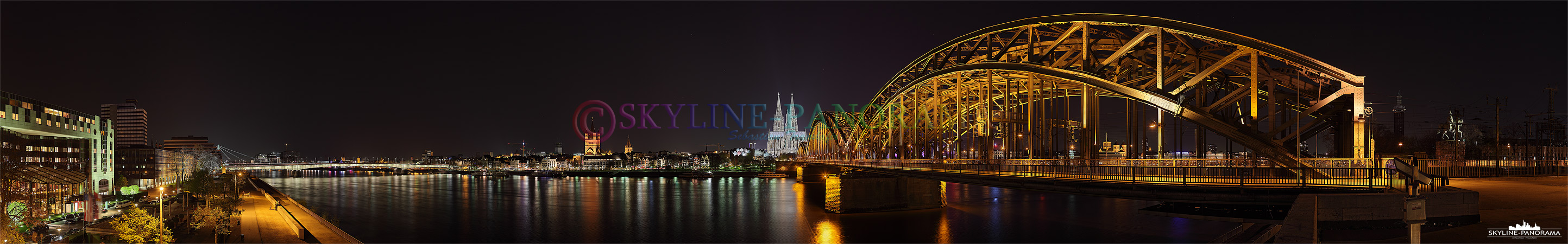K�lner Skyline in der Nacht