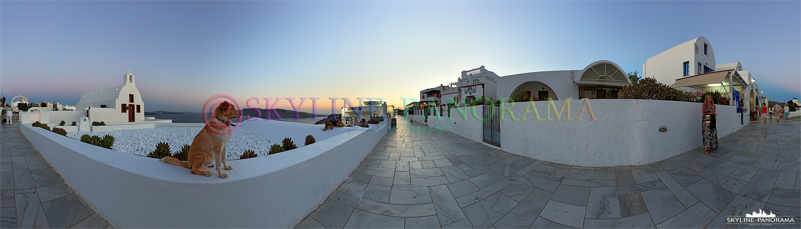 Panorama Oia am Abend (p_00379)