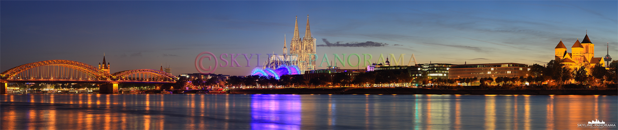 Köln Panorama am Abend (p_00643)