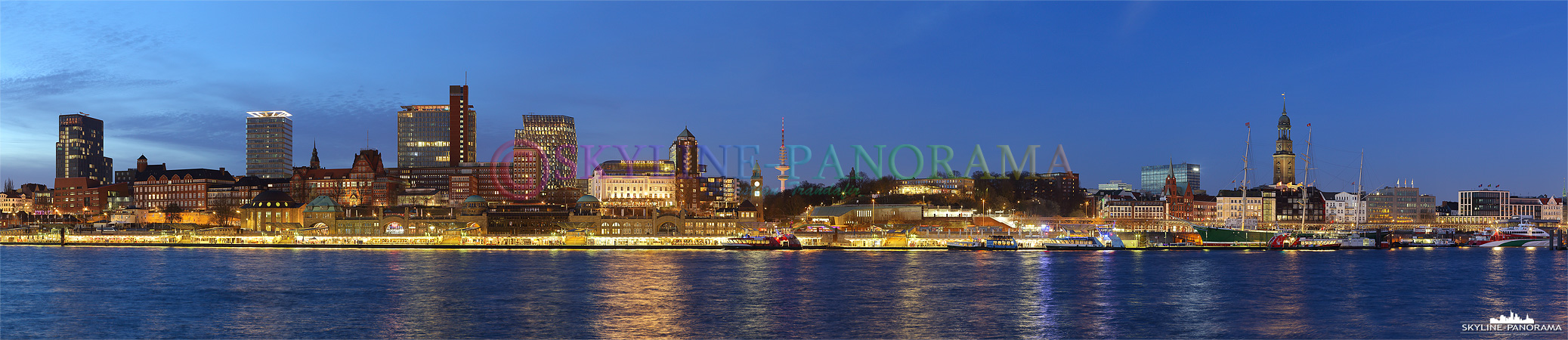 Hamburg Skyline am Abend (p_00670)