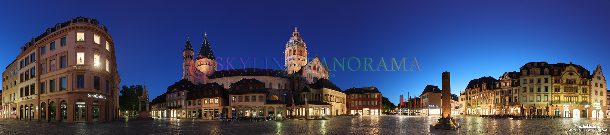 Mainzer Dom – Marktplatz Panorama (p_00787)