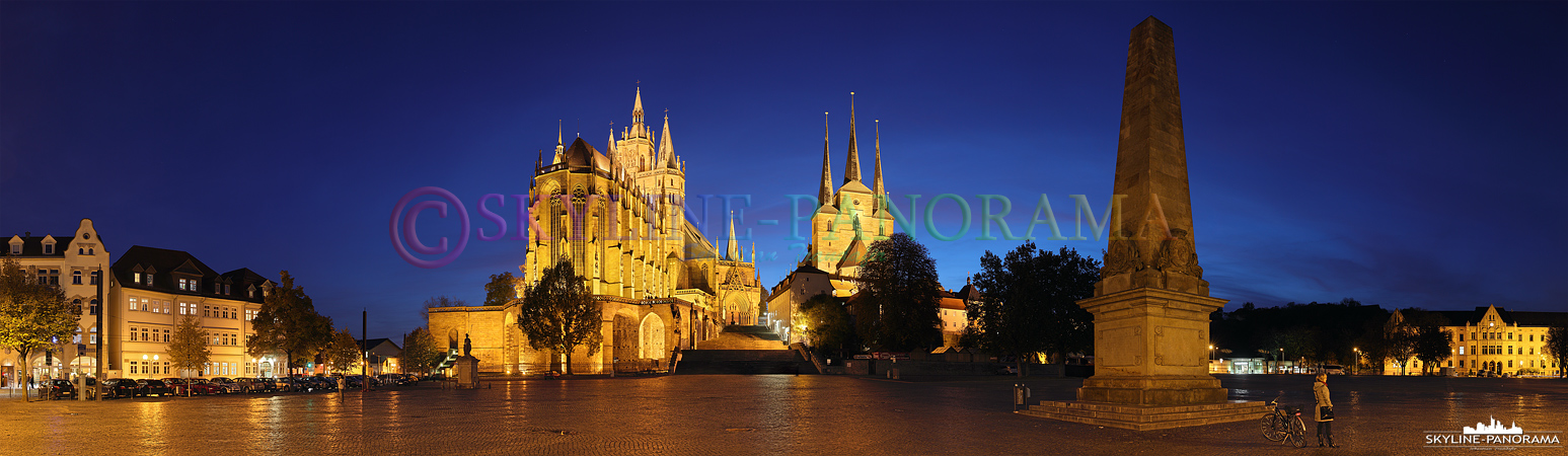 Erfurt Panorama – Dom und Severinkirche (p_00818)