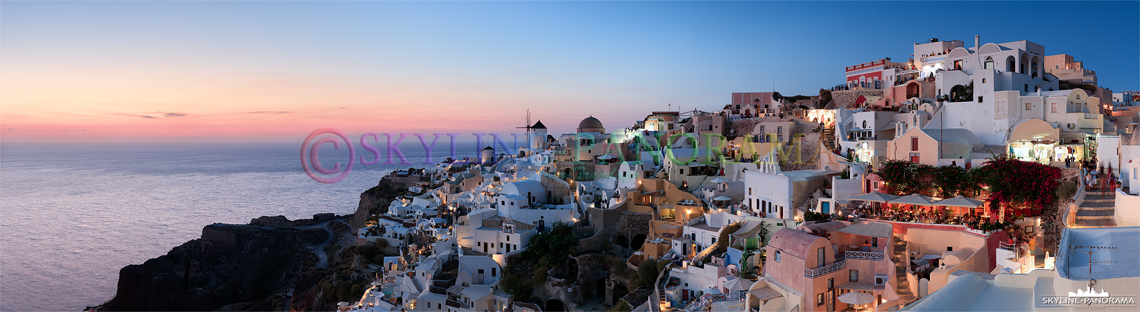 Panorama Santorini Sunset Oia (p_00845)