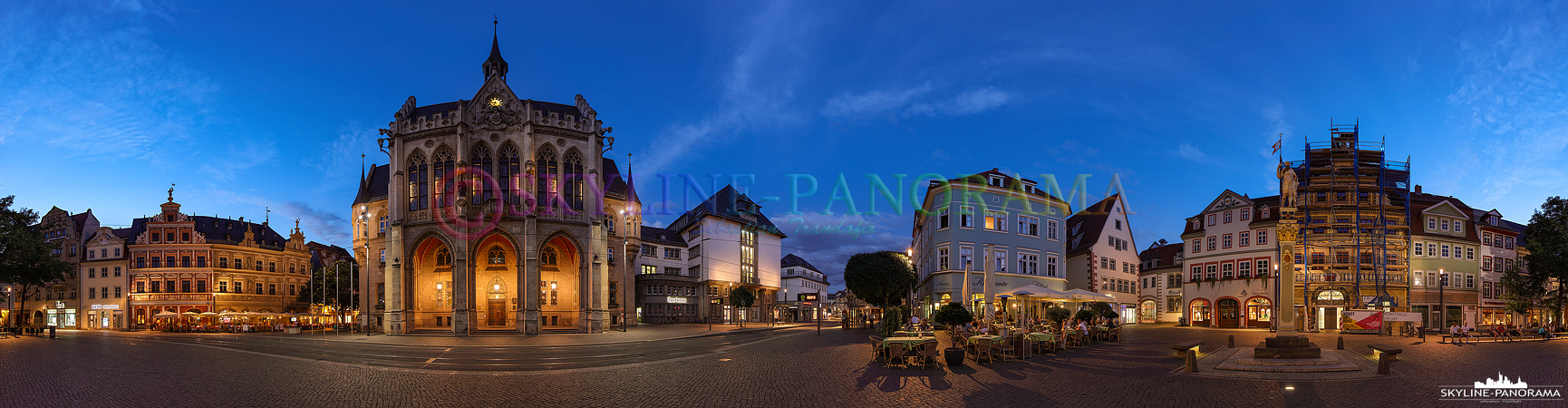 Rathaus Erfurt – Panorama Fischmarkt (p_01037)