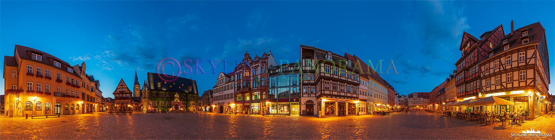 Marktplatz von Quedlinburg am Abend (p_01090)