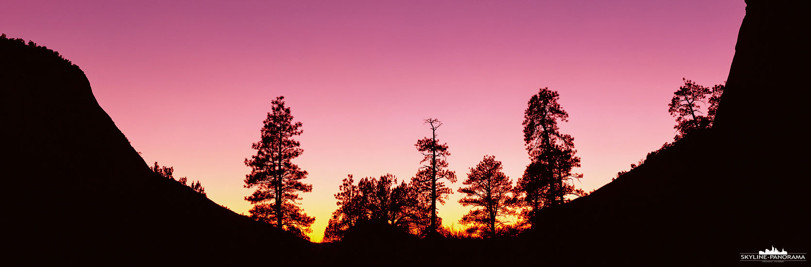 Zion Sunset Silhouette (p_01120)