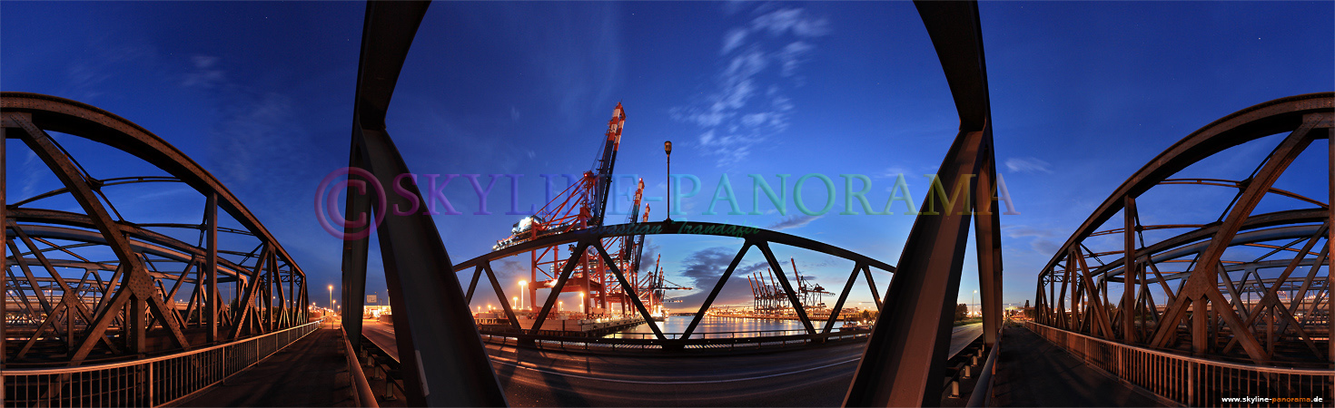 Bilder aus dem Hafen von Hamburg - Das Eurogate Terminal als 360 Grad Ansicht im Hamburger Hafen.