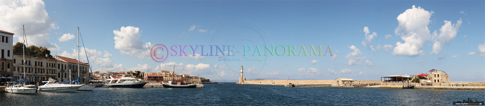 Panorama Insel Kreta - Der venezianische Hafen von Chania, der größten Stadt im Westen der Insel Kreta.