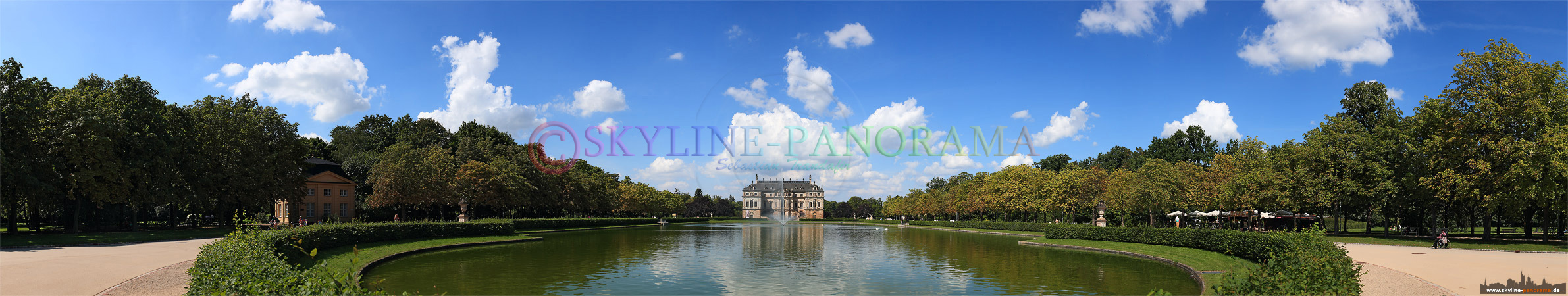 Bilder Dresden - Panorama Palais Großer Garten, eines der beliebten innerstädtischen Ausflugsziele. 