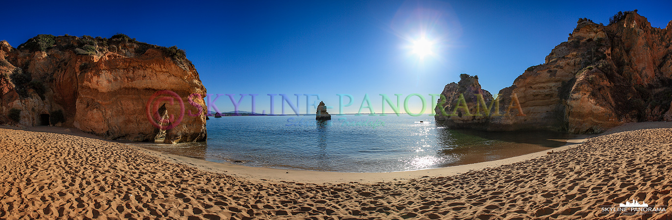 Panorama Bild Portugal Algarve - Der Strand Playa do Camilo in der Nähe der Hafenstadt Lagos. 