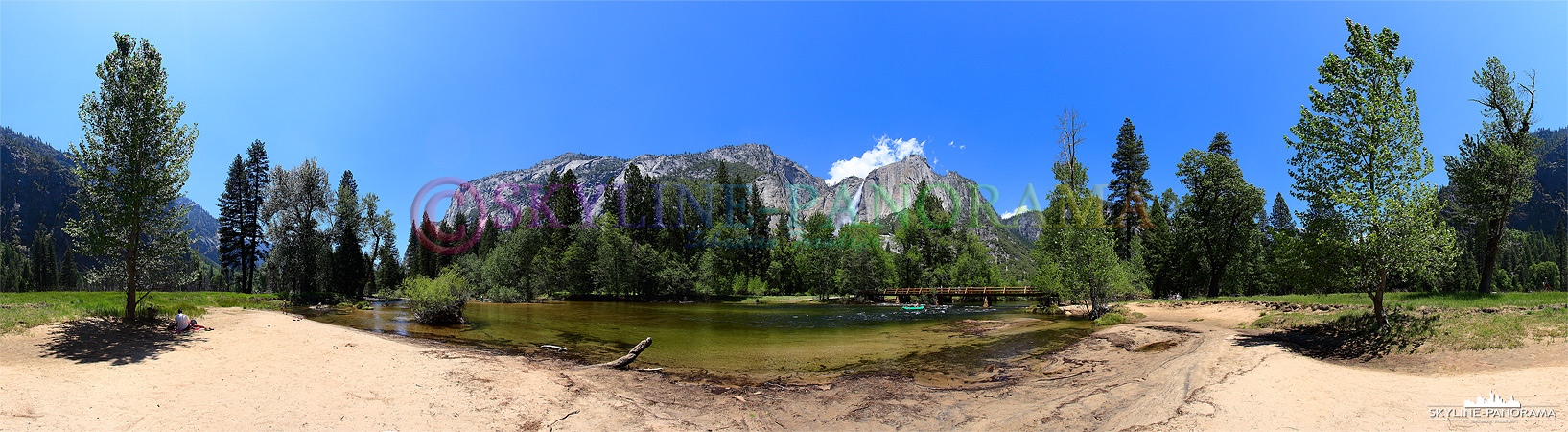 Bilder aus dem Yosemite Nationalpark - Bei schönem Wetter und warmen Temperaturen kann man an den Ufern des Merced Rivers wunderbar picknicken...