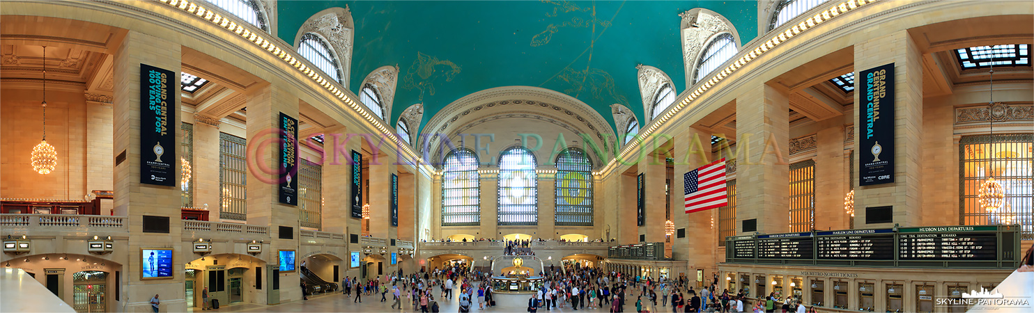 Das Grand Central Terminal zum 100 jährigen Bestehen - zusammen mit der Pennstation gehört die Grand Central Station zu den bekanntesten Bahnhöfen von New York City.