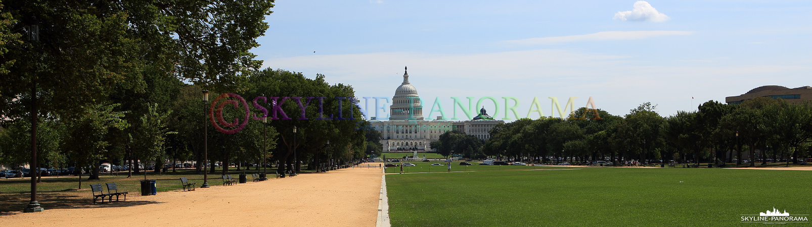 Ansichten Washington - Panoramablick von der National Mall aus in Richtung U.S. Capitol. 