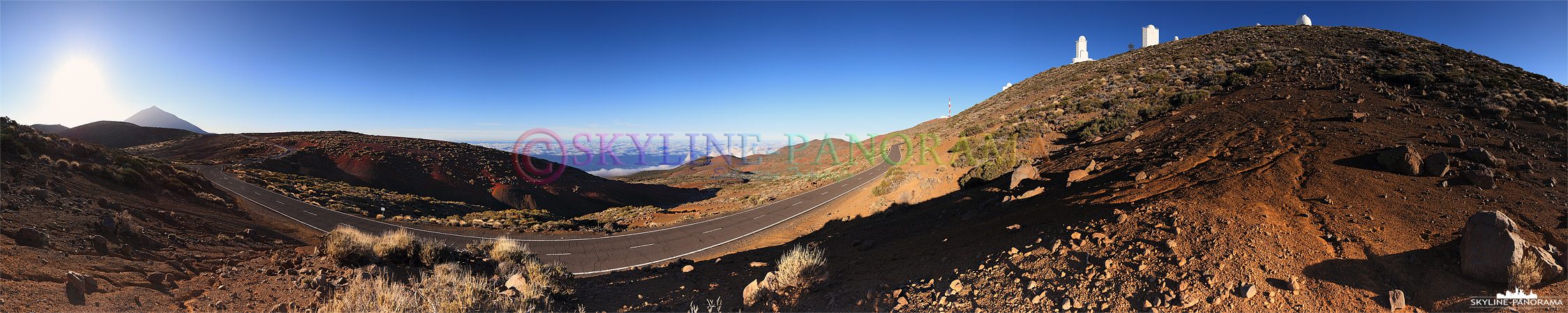 Panorama Teneriffa - Die Aussicht vom Teide Nationalpark in Richtung Puerto de la Cruz. 