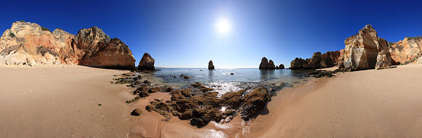 Ansichten der Algarve als Panorama