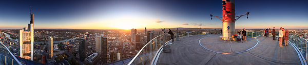 Panorama Skyline von Frankfurt - Aussicht vom Maintower