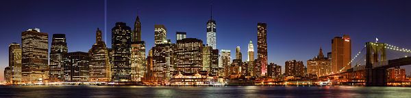 die Skyline von New York City als Panorama