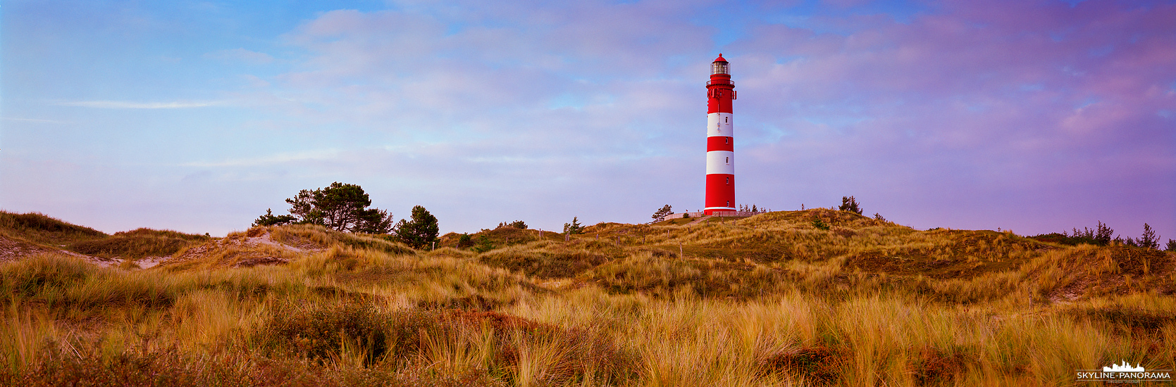 6x17 Panorama Amrum - Der Leuchtturm ist ein Wahrzeichen der Insel Amrum und für viele der Schönste in ganz Nordfiesland, er steht zwischen Wüttdün & Nebel...